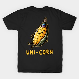 Unicorn Uni Corn Mystical Crop (Back Print) T-Shirt